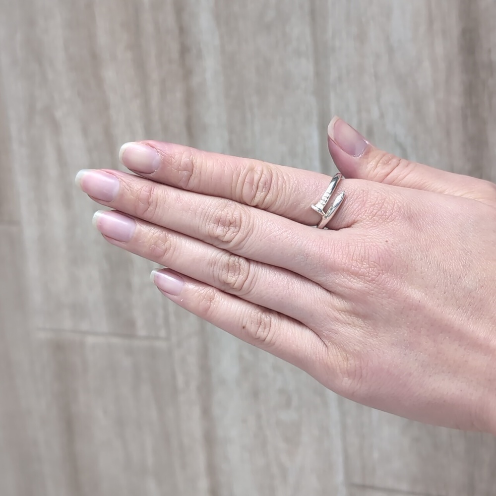 Sterling Silver Nail Ring - image 2